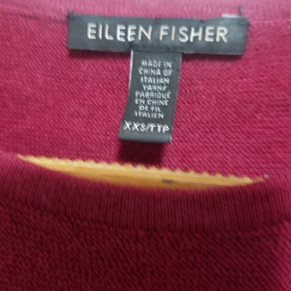 Eileen Fisher 💯% Fine Merino Wool Maroon Tunic Top. Size: XXS. - Picture 4 of 6